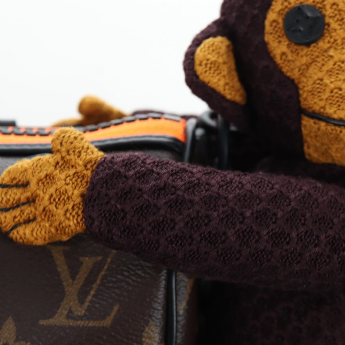 LOUIS VUITTON Monkey Puppet KeepallXS Boston Bag M80118 LV Auth 203309SM