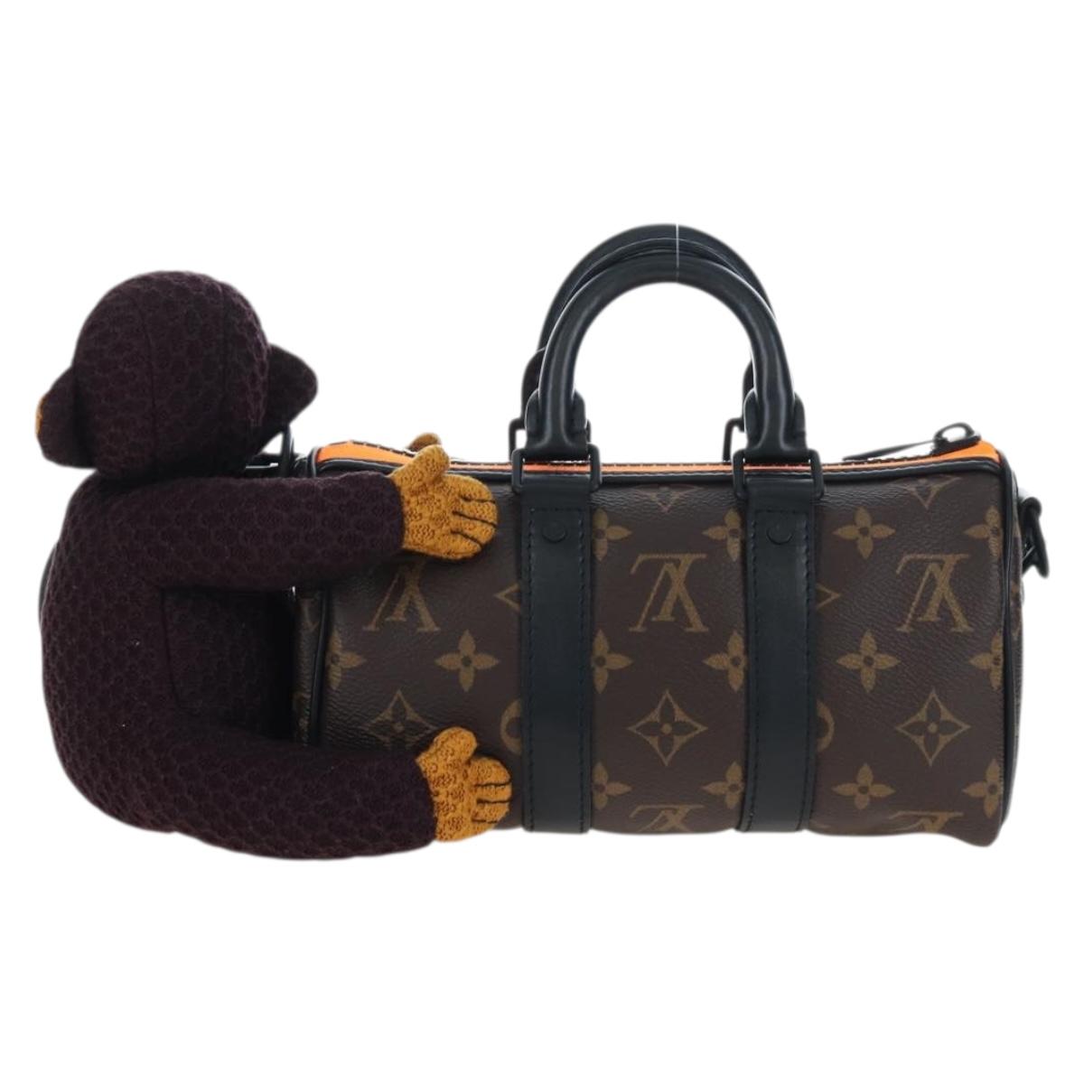LOUIS VUITTON Monkey Puppet KeepallXS Boston Bag M80118 LV Auth 203309SM