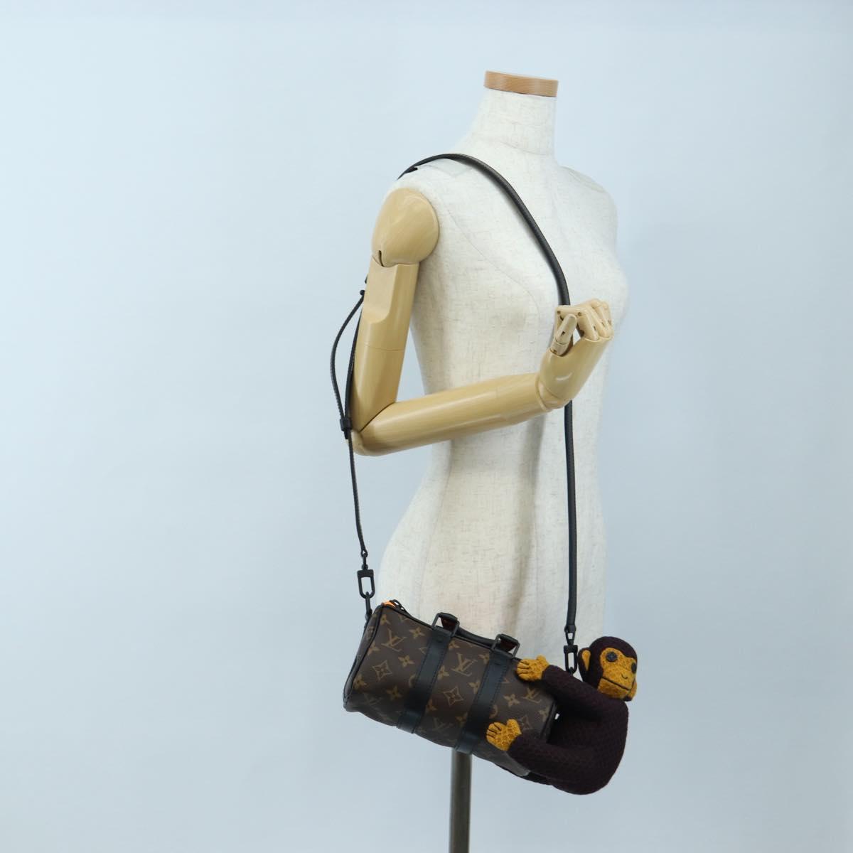 LOUIS VUITTON Monkey Puppet KeepallXS Boston Bag M80118 LV Auth 203309SM
