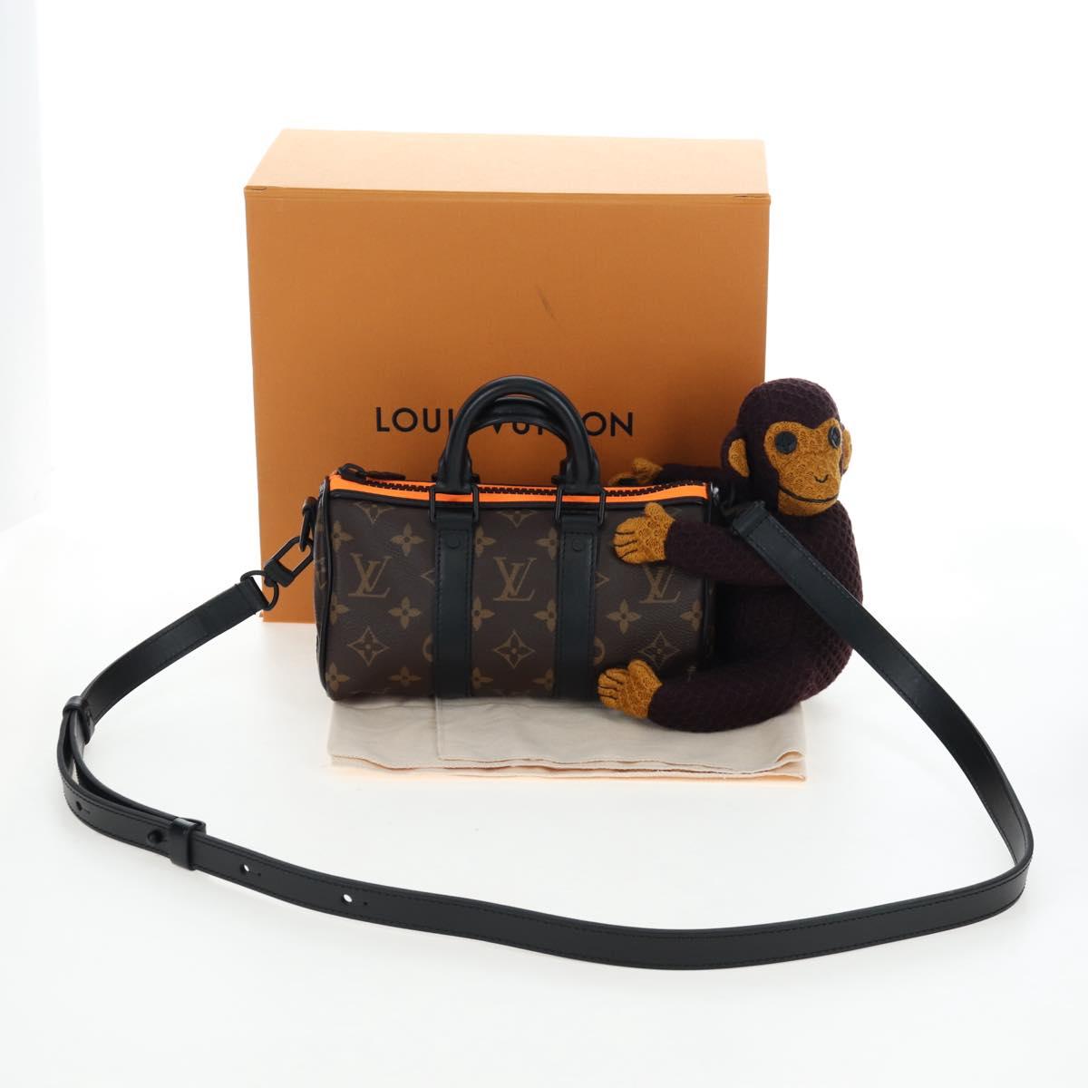 LOUIS VUITTON Monkey Puppet KeepallXS Boston Bag M80118 LV Auth 203309SM