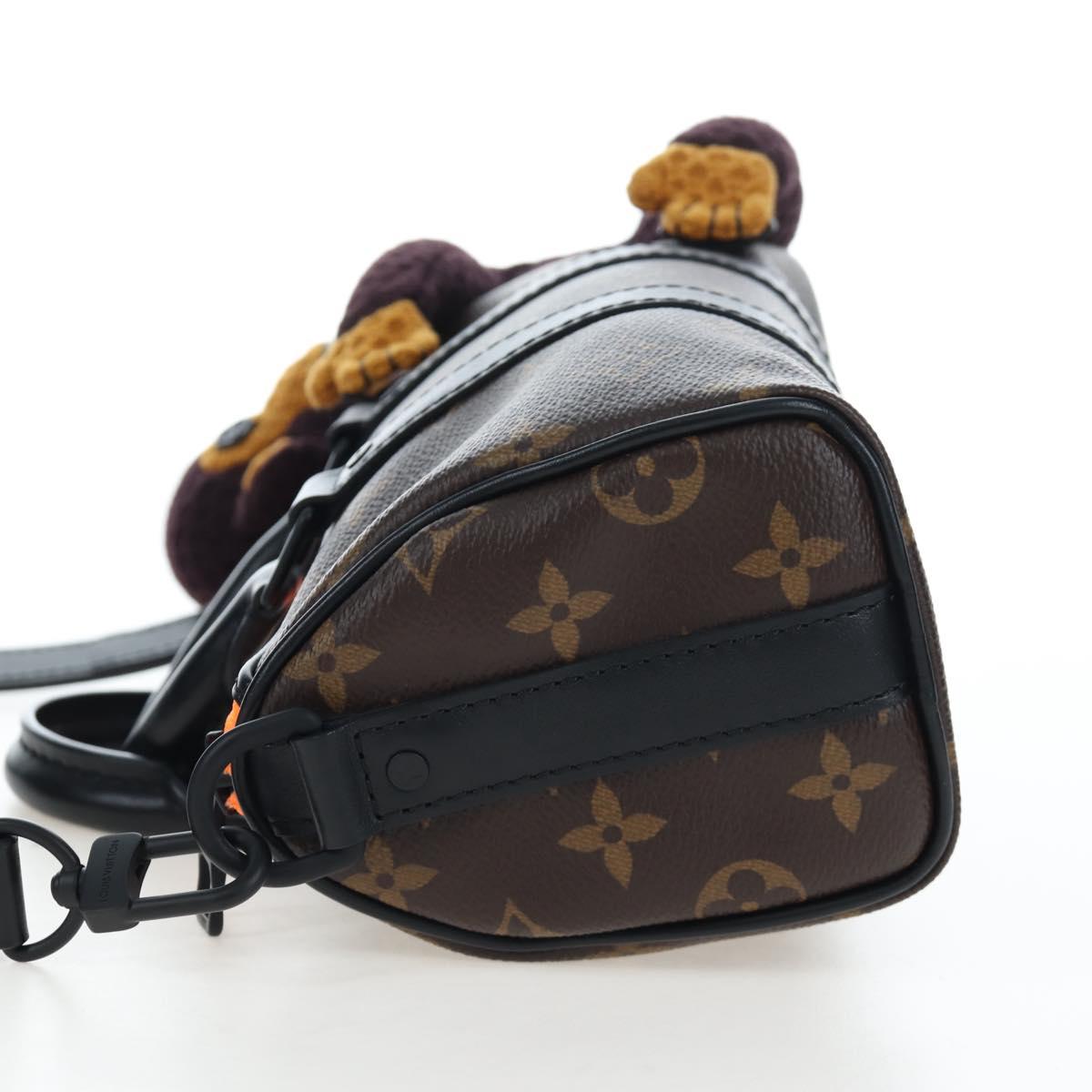 LOUIS VUITTON Monkey Puppet KeepallXS Boston Bag M80118 LV Auth 203309SM