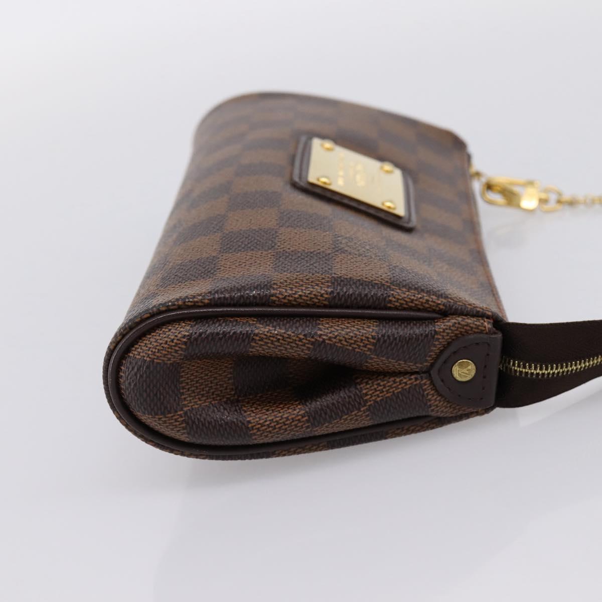 LOUIS VUITTON Damier Ebene Eva Shoulder Bag N55213 LV Auth 203310A