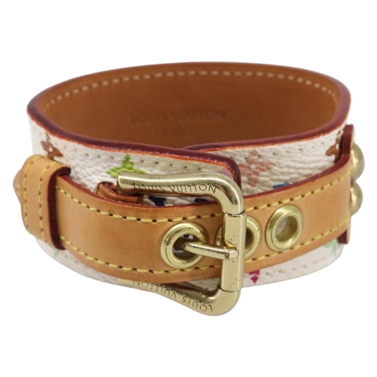 LOUIS VUITTON Monogram Multicolor Bracelet Tedaforce White M92482 LV Auth 203311