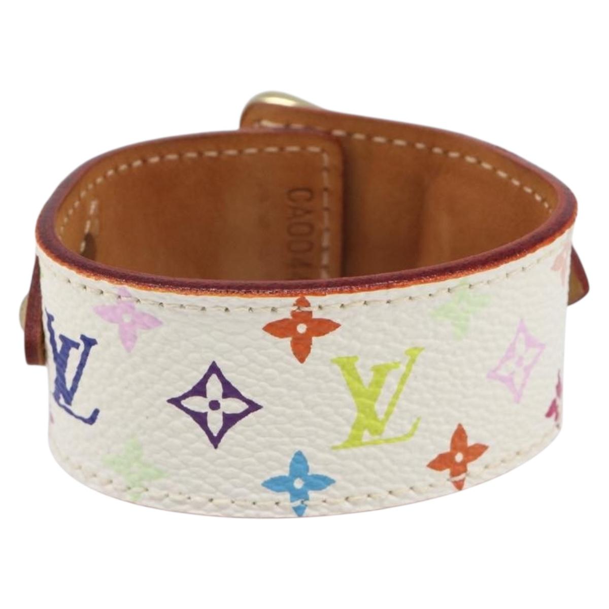 LOUIS VUITTON Monogram Multicolor Bracelet Tedaforce White M92482 LV Auth 203311