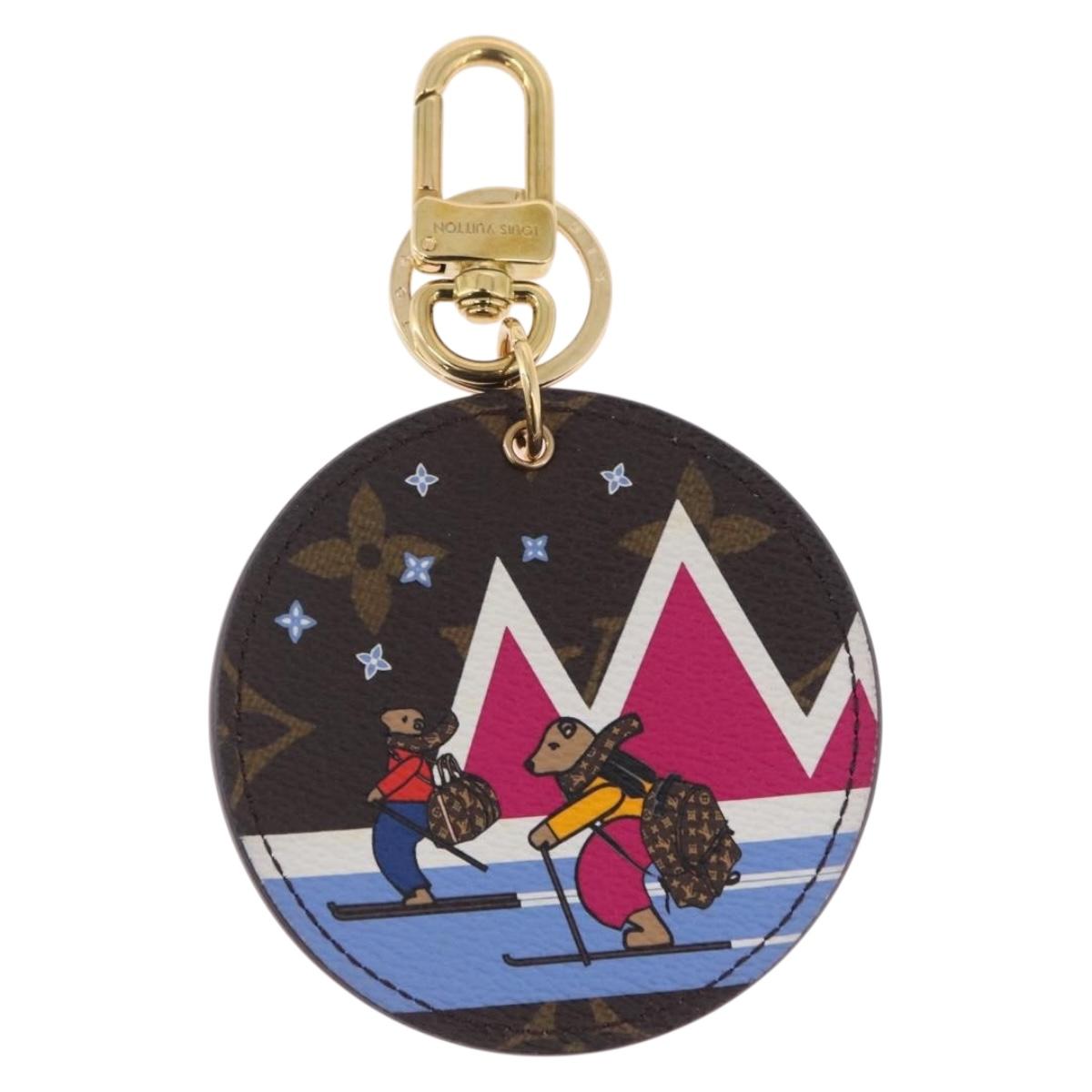 LOUIS VUITTON Monogram Porte Cles Ski Bear Charm M63756 LV Auth 203312M