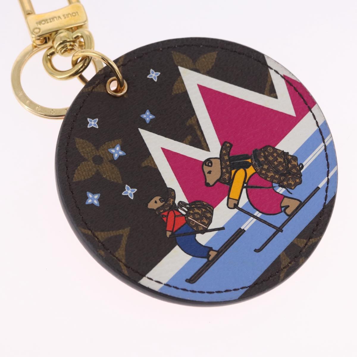 LOUIS VUITTON Monogram Porte Cles Ski Bear Charm M63756 LV Auth 203312M