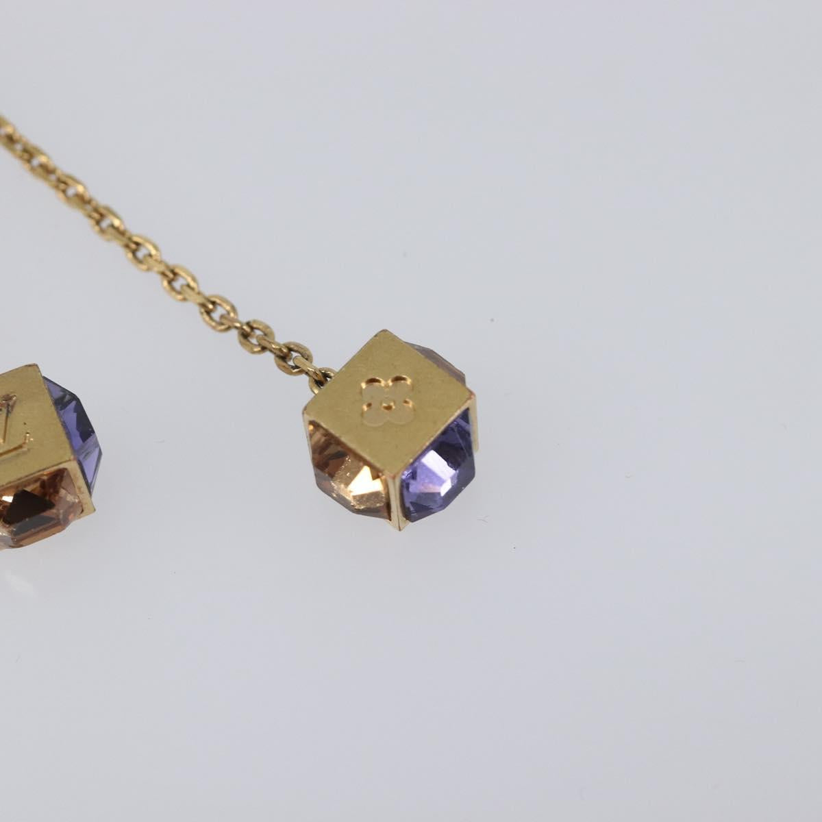 LOUIS VUITTON Pandan Gambling Pierce Metal Gold M66059 LV Auth 203318