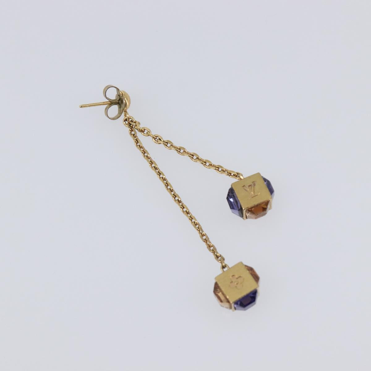 LOUIS VUITTON Pandan Gambling Pierce Metal Gold M66059 LV Auth 203318