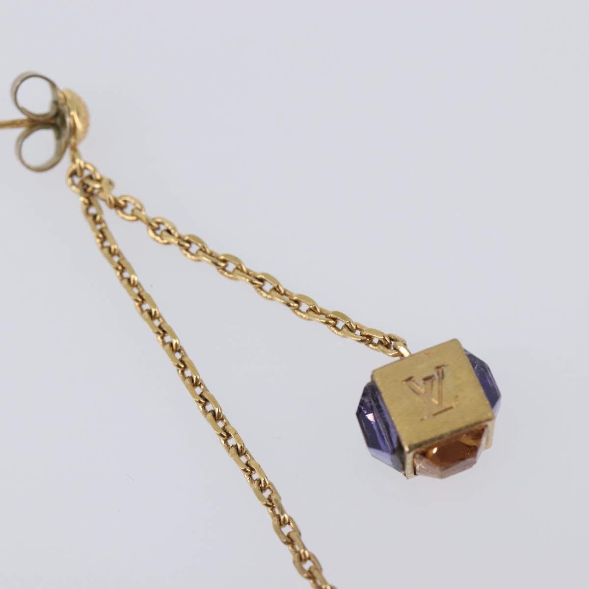 LOUIS VUITTON Pandan Gambling Pierce Metal Gold M66059 LV Auth 203318