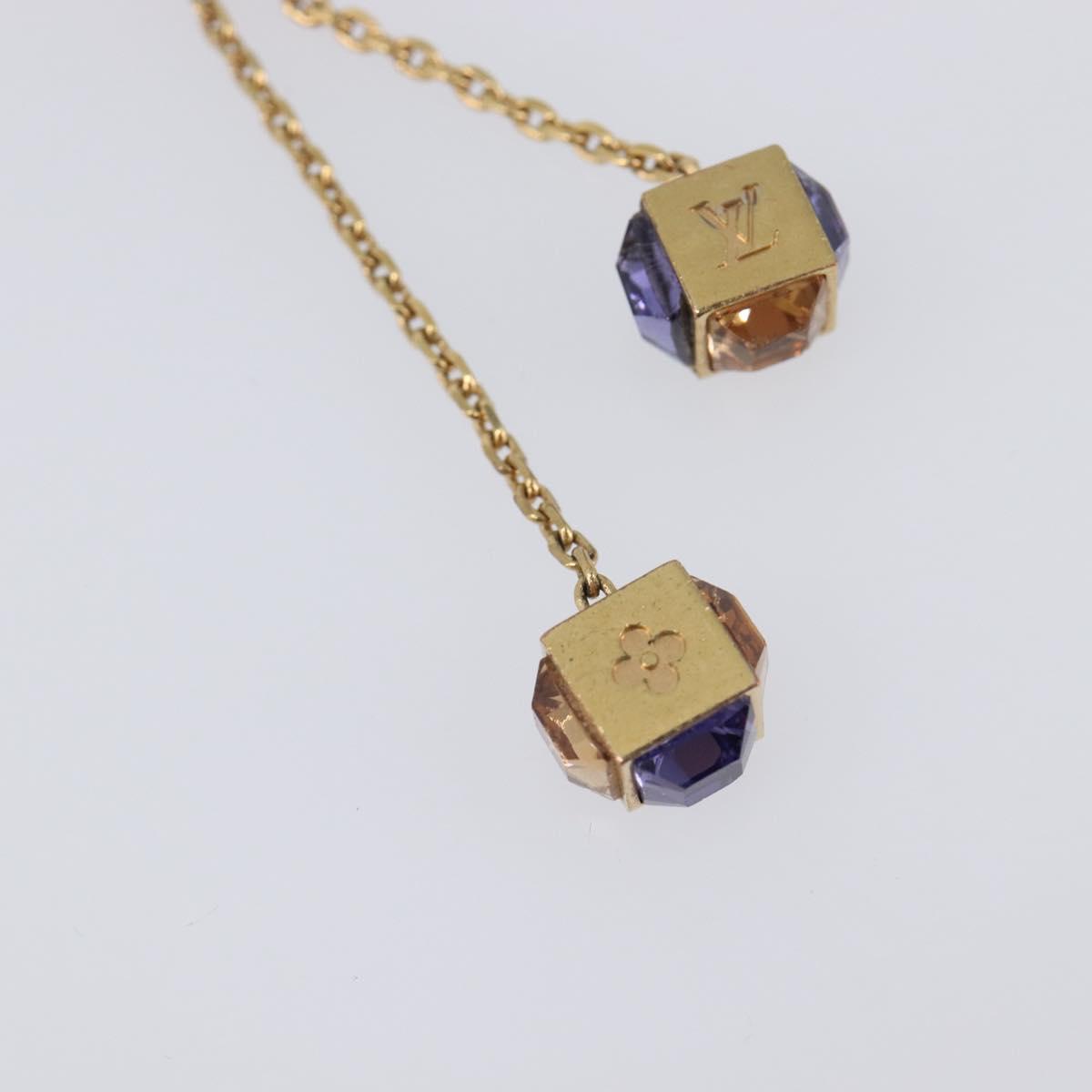 LOUIS VUITTON Pandan Gambling Pierce Metal Gold M66059 LV Auth 203318