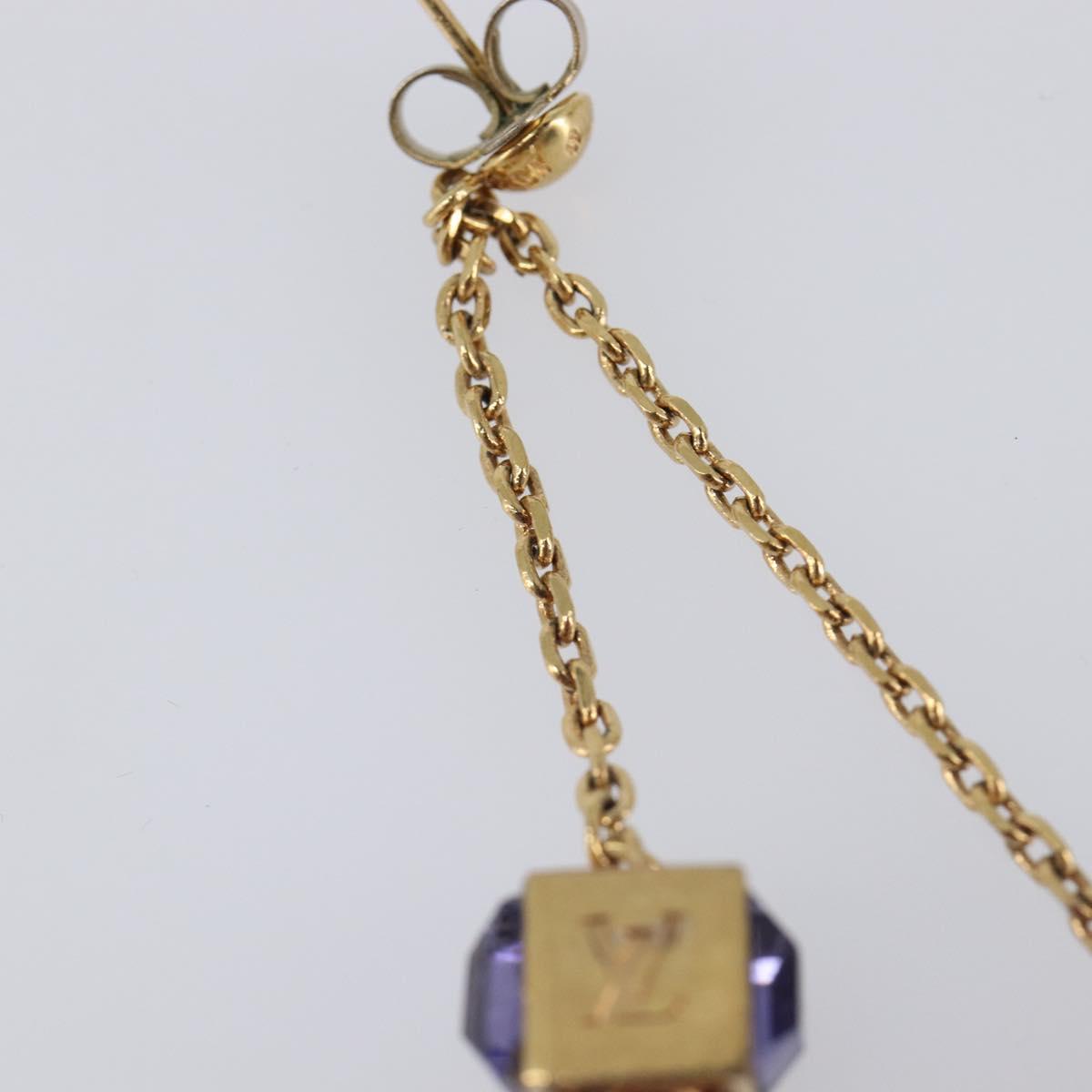 LOUIS VUITTON Pandan Gambling Pierce Metal Gold M66059 LV Auth 203318