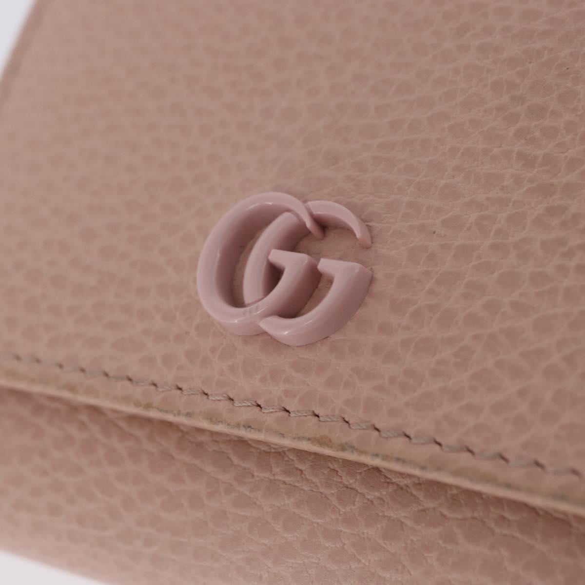 GUCCI Bifold Wallet Leather Pink Silver 598587 Auth 203325