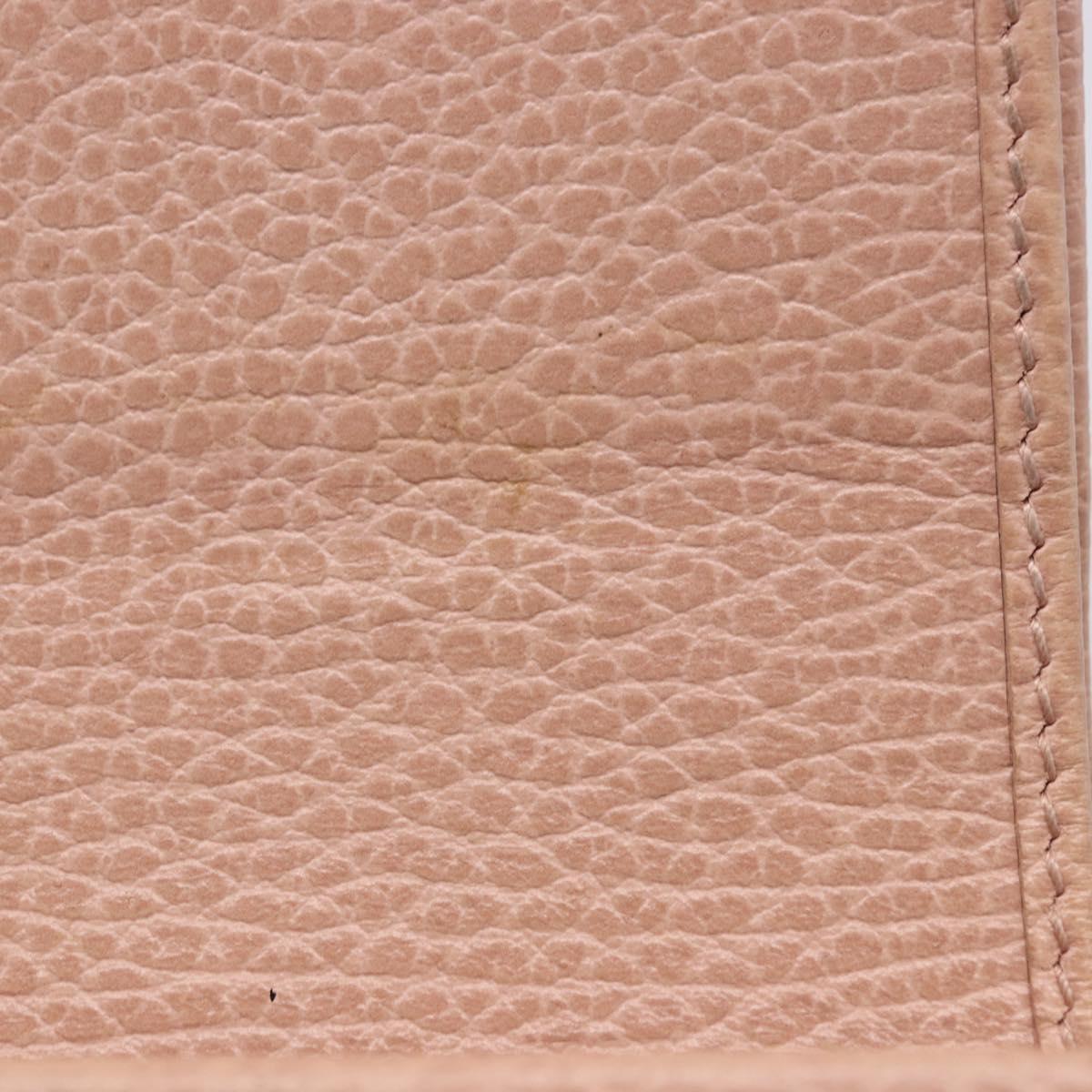 GUCCI Bifold Wallet Leather Pink Silver 598587 Auth 203325