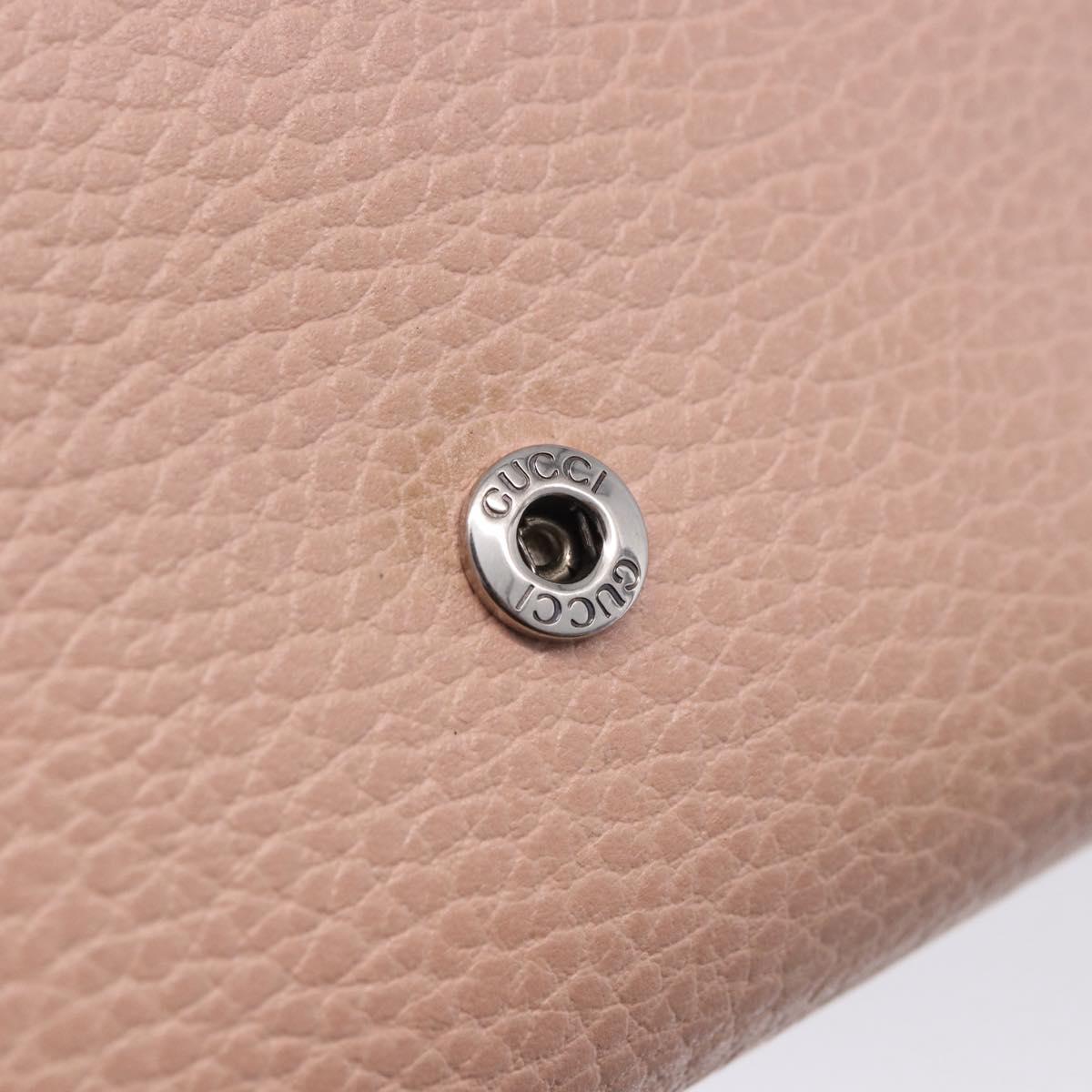 GUCCI Bifold Wallet Leather Pink Silver 598587 Auth 203325