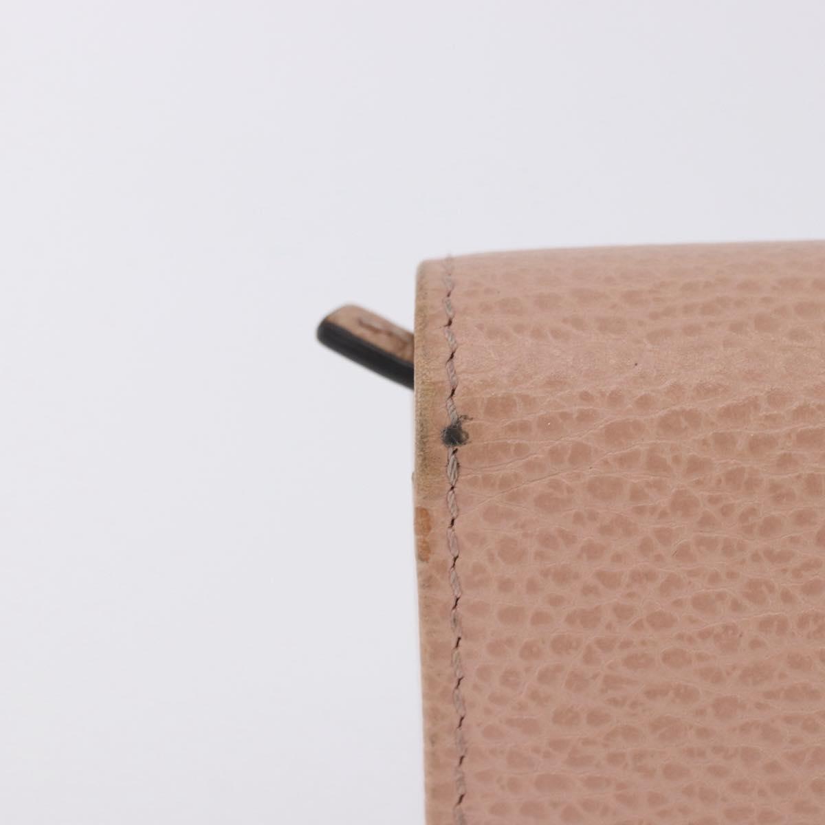 GUCCI Bifold Wallet Leather Pink Silver 598587 Auth 203325