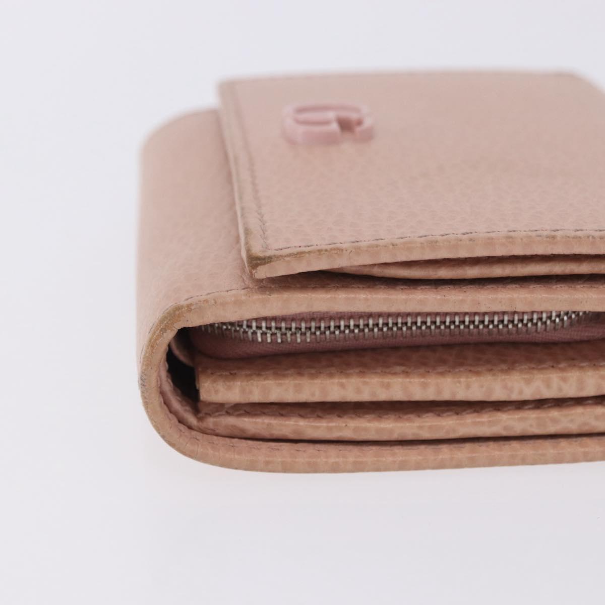 GUCCI Bifold Wallet Leather Pink Silver 598587 Auth 203325