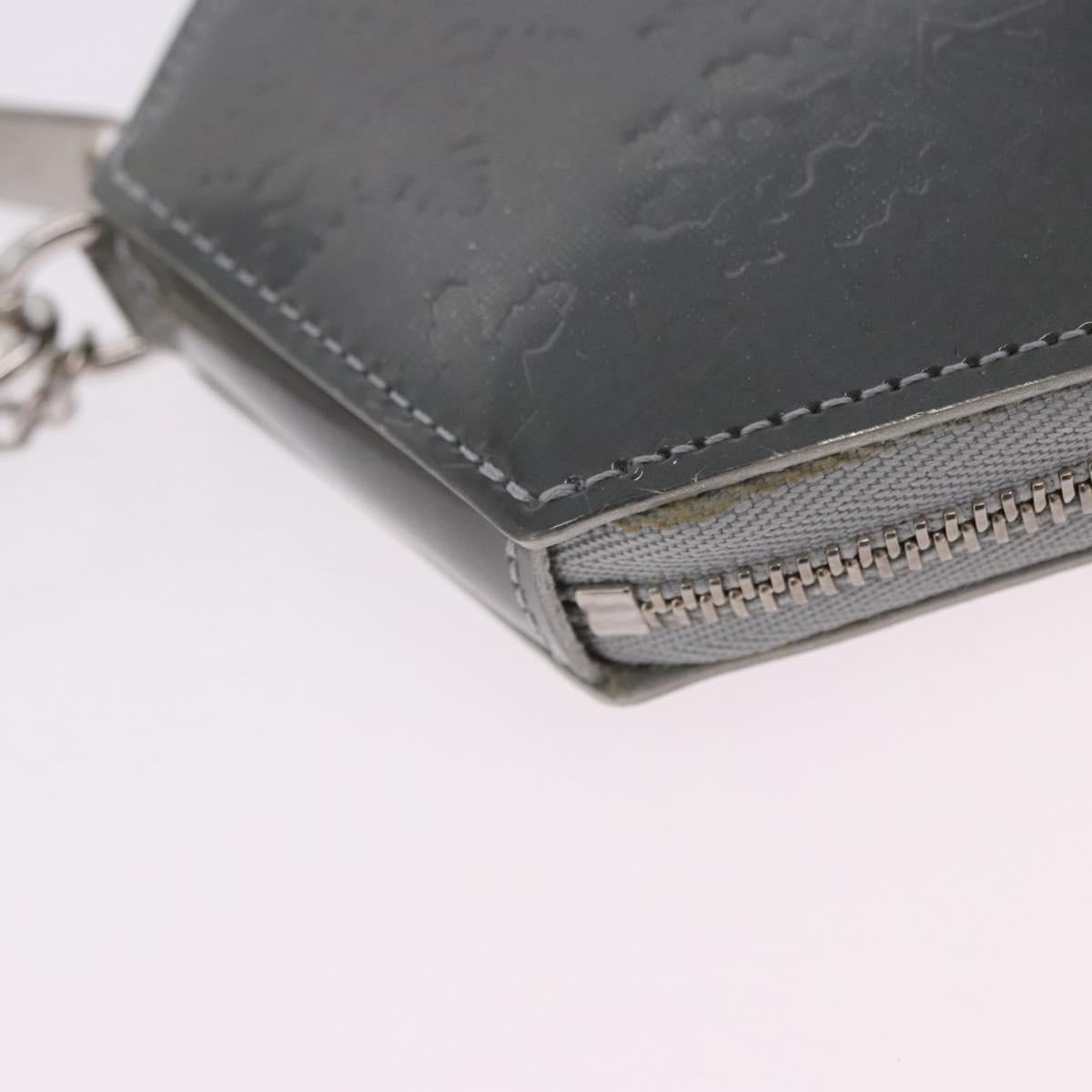 LOUIS VUITTON Vernis Porte Monnaie Flocon Coin Purse Gray M58218 LV Auth 203328M