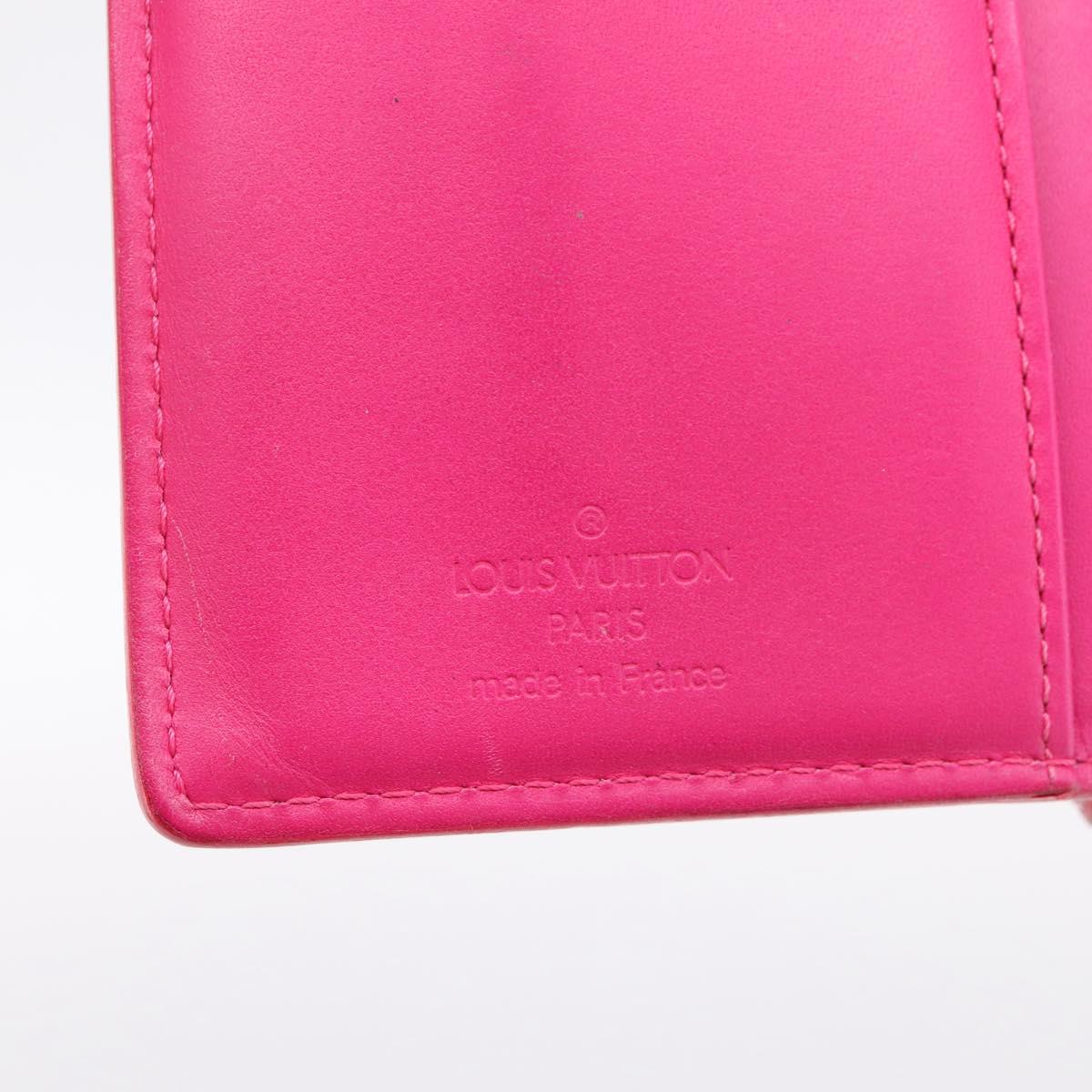 LOUIS VUITTON Vernis PortefeuilleViennois Wallet Fuchsia M91254 LV Auth 203329