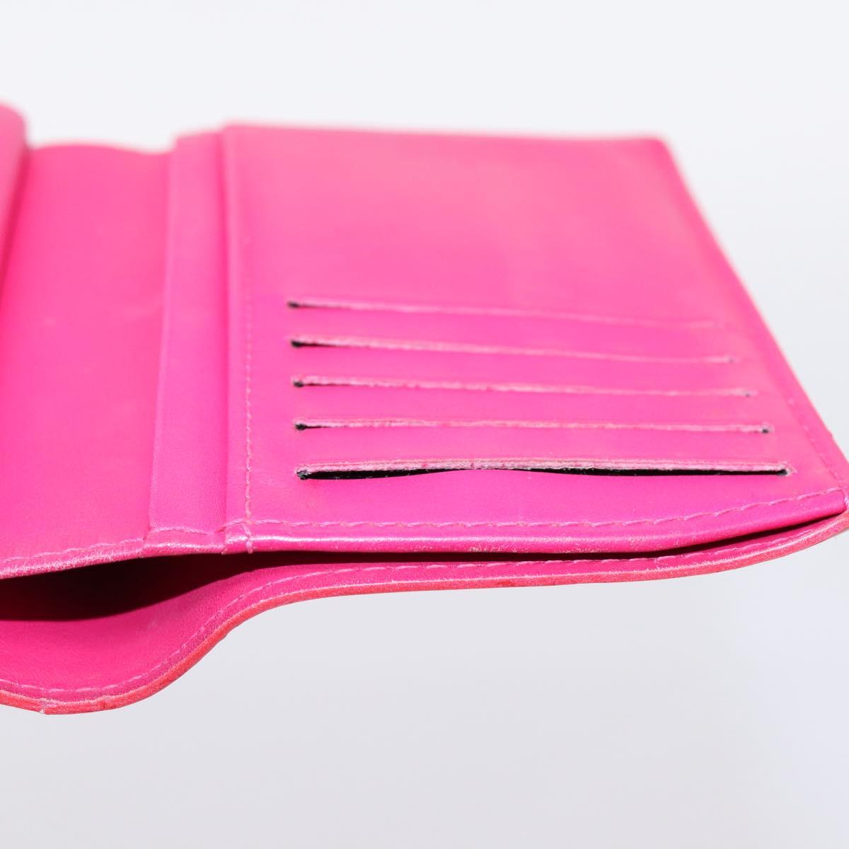 LOUIS VUITTON Vernis PortefeuilleViennois Wallet Fuchsia M91254 LV Auth 203329