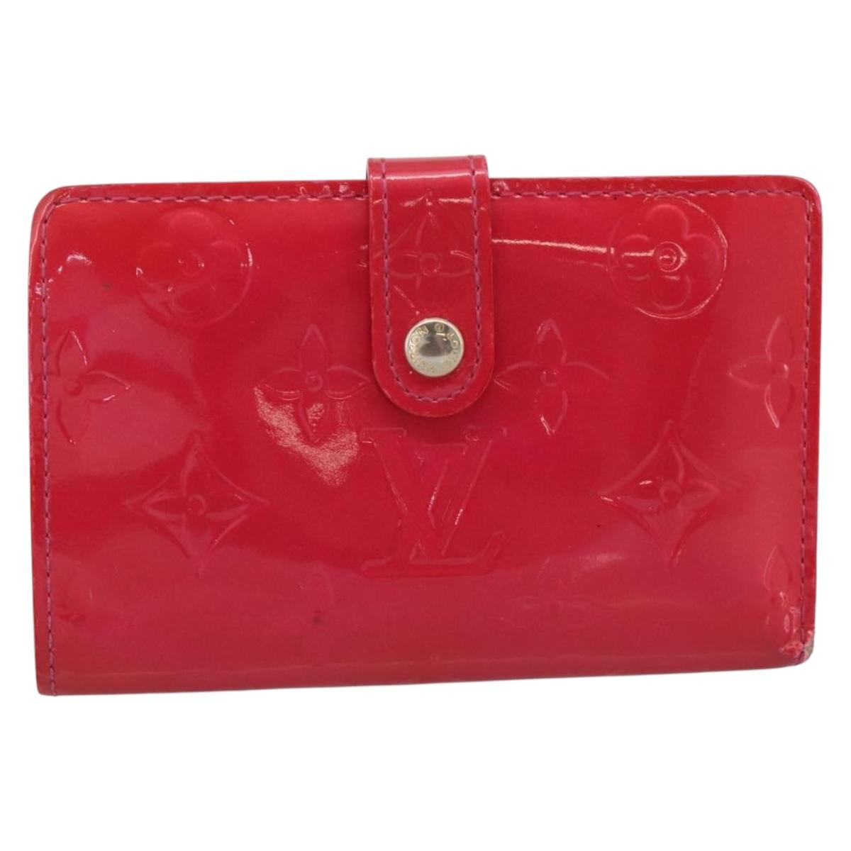 LOUIS VUITTON Vernis PortefeuilleViennois Wallet Fuchsia M91254 LV Auth 203329