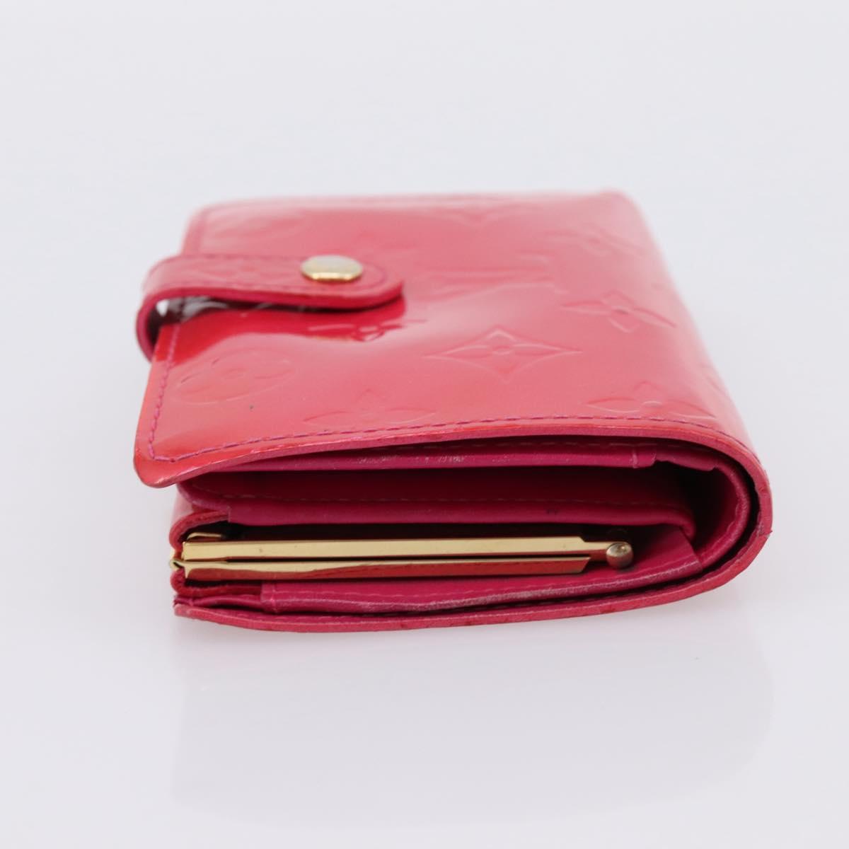 LOUIS VUITTON Vernis PortefeuilleViennois Wallet Fuchsia M91254 LV Auth 203329