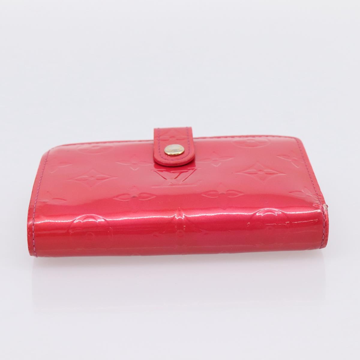 LOUIS VUITTON Vernis PortefeuilleViennois Wallet Fuchsia M91254 LV Auth 203329