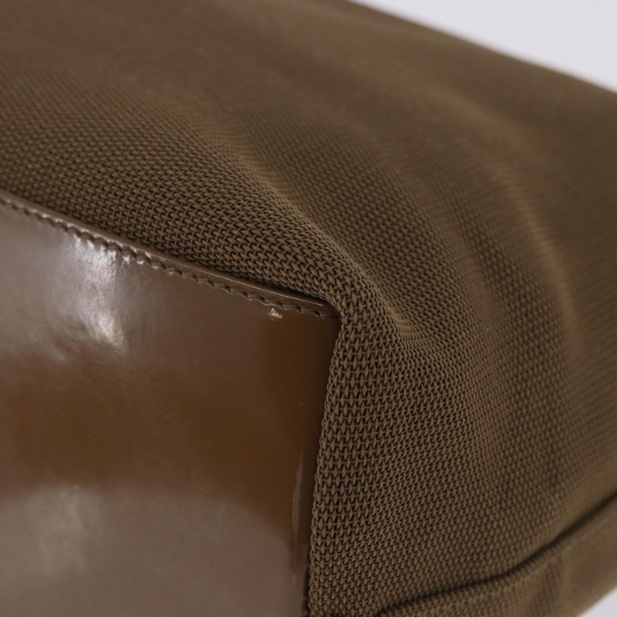 GUCCI Hand Bag Canvas Brown Silver 001 3298 Auth 203341