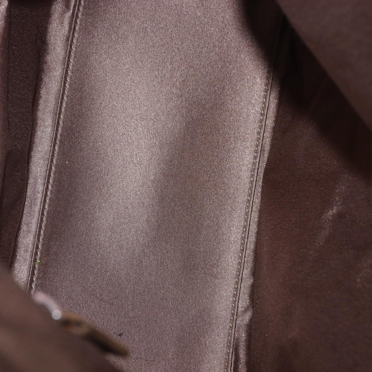 GUCCI Hand Bag Canvas Brown Silver 001 3298 Auth 203341