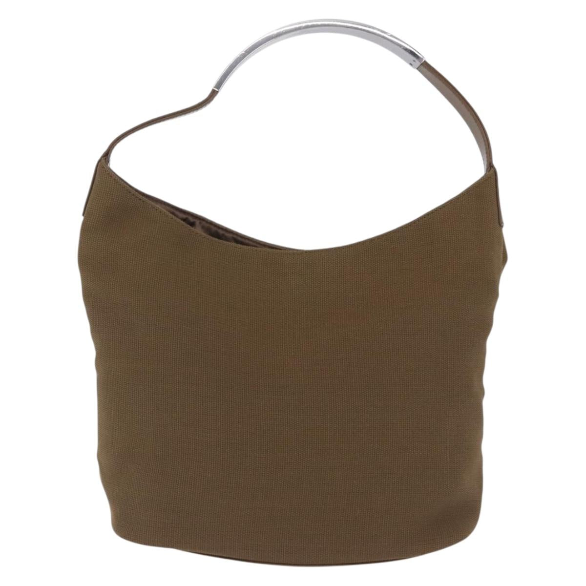 GUCCI Hand Bag Canvas Brown Silver 001 3298 Auth 203341