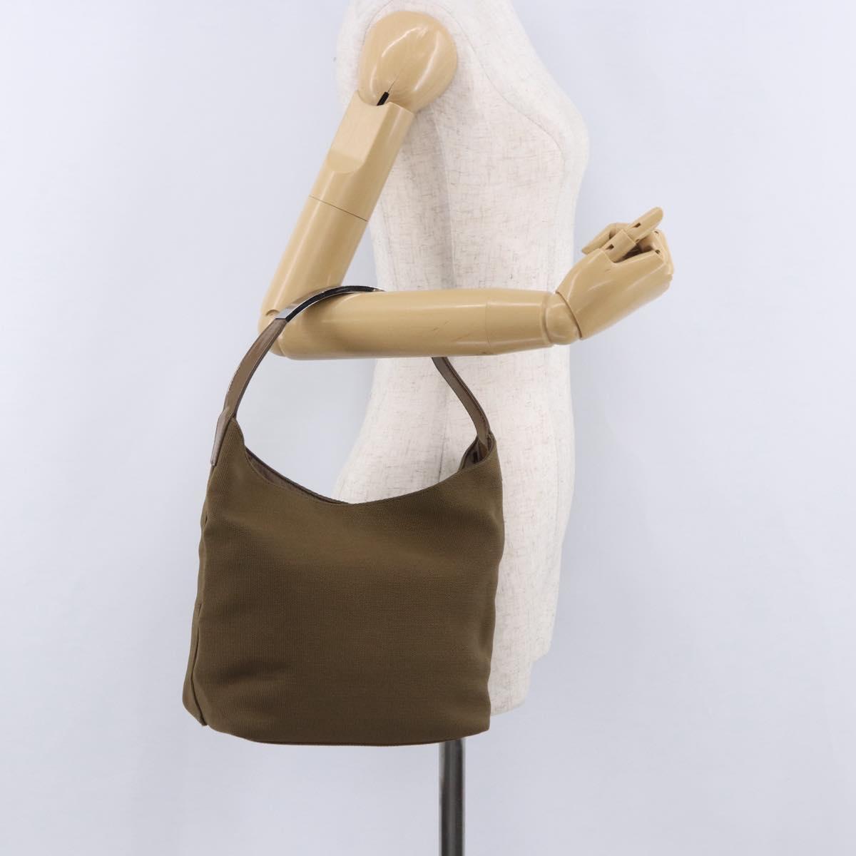 GUCCI Hand Bag Canvas Brown Silver 001 3298 Auth 203341