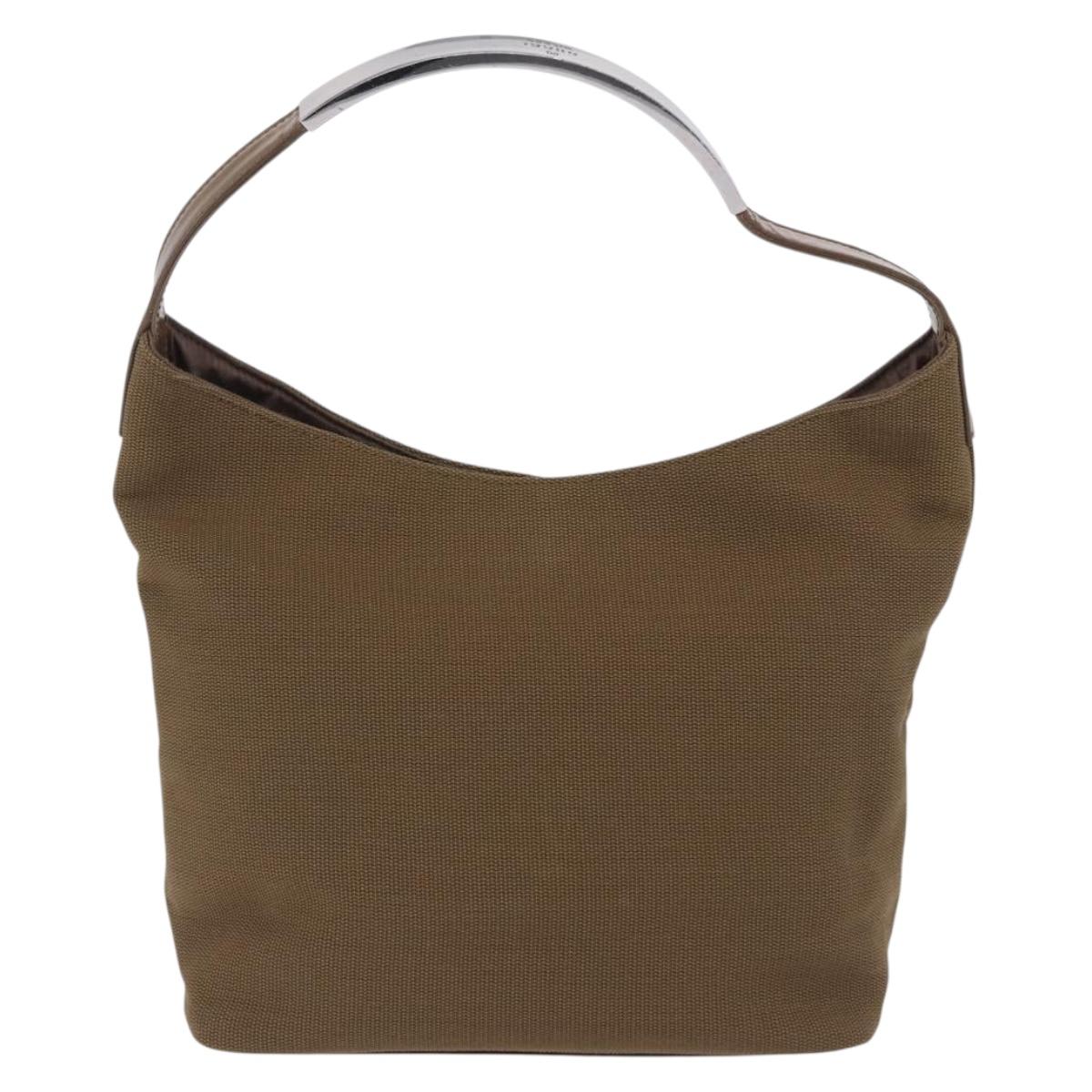 GUCCI Hand Bag Canvas Brown Silver 001 3298 Auth 203341