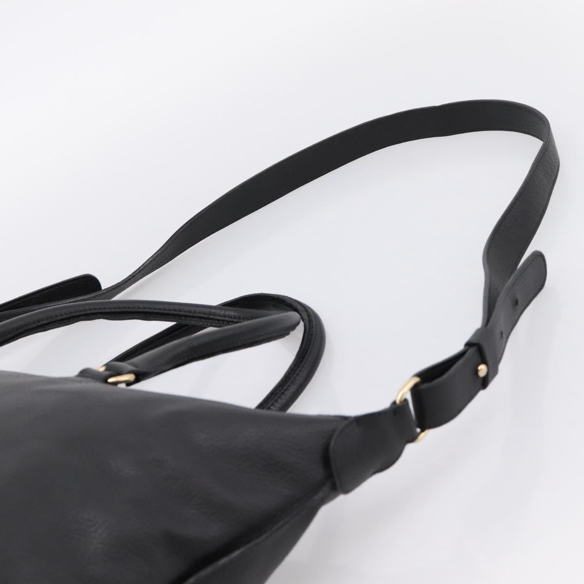 Chloe SeeByChloe Hand Bag Leather 2way Black Gold Tone Auth 203355A