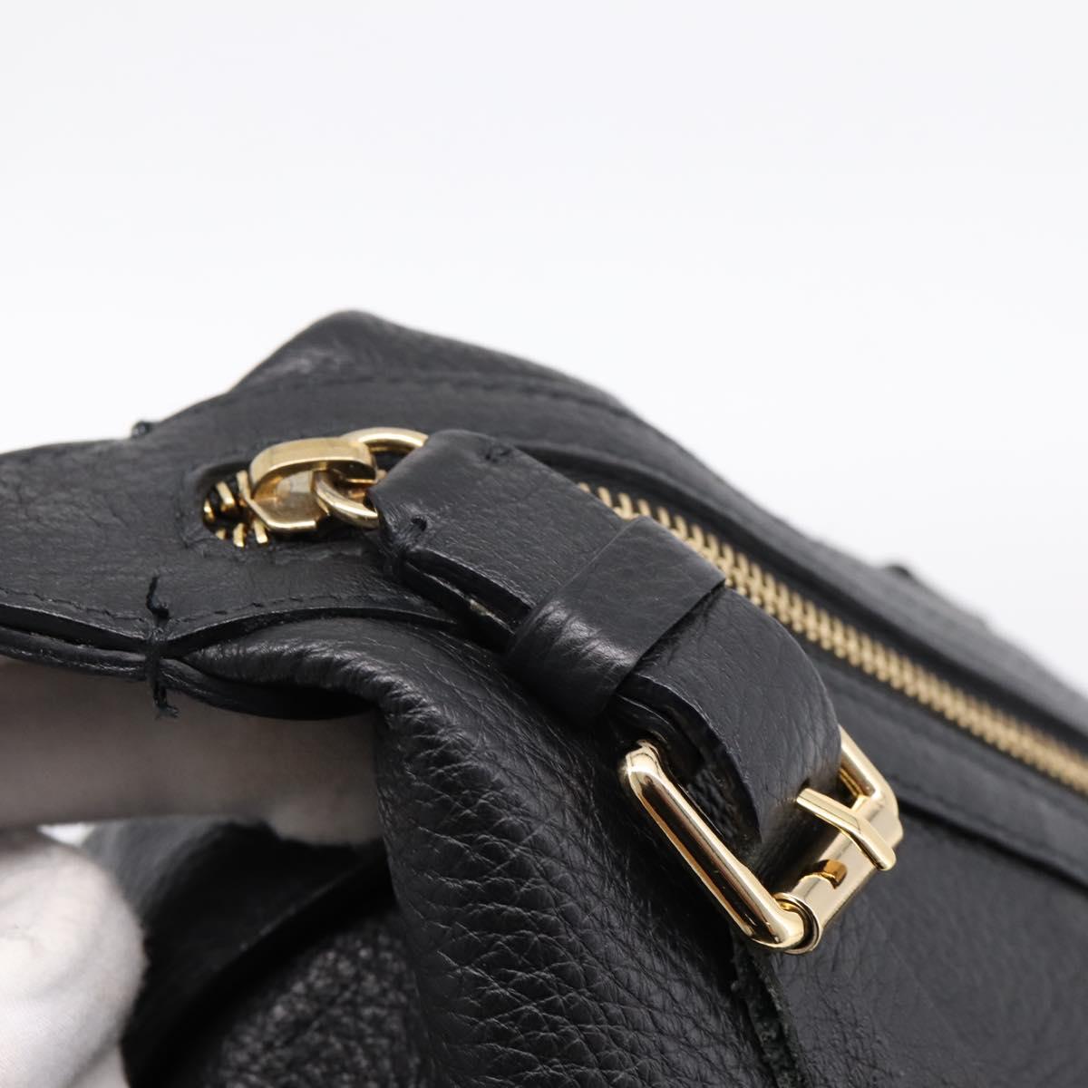 Chloe SeeByChloe Hand Bag Leather 2way Black Gold Tone Auth 203355A