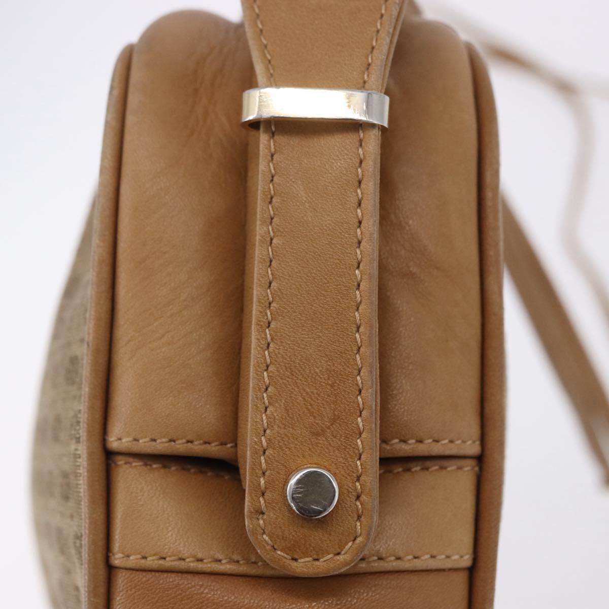 GUCCI Micro GG Canvas Shoulder Bag Beige Gold Tone 001 261 1055 Auth 203357