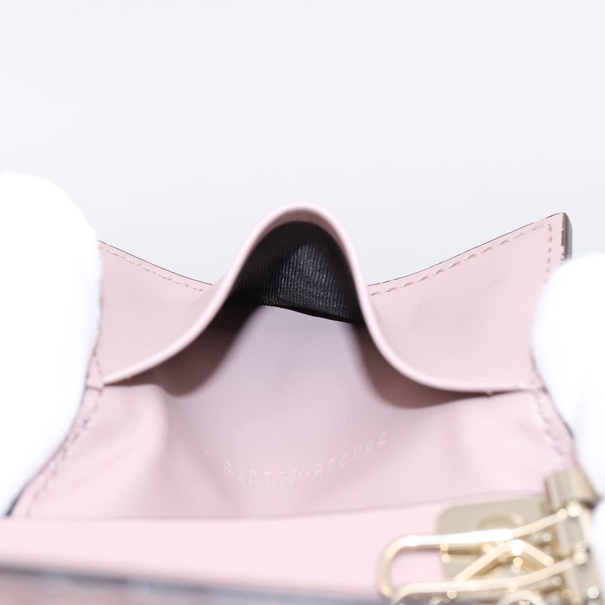 GUCCI GuccissimaGG Key Case Leather Pink Gold Tone 388682 Auth 203365A