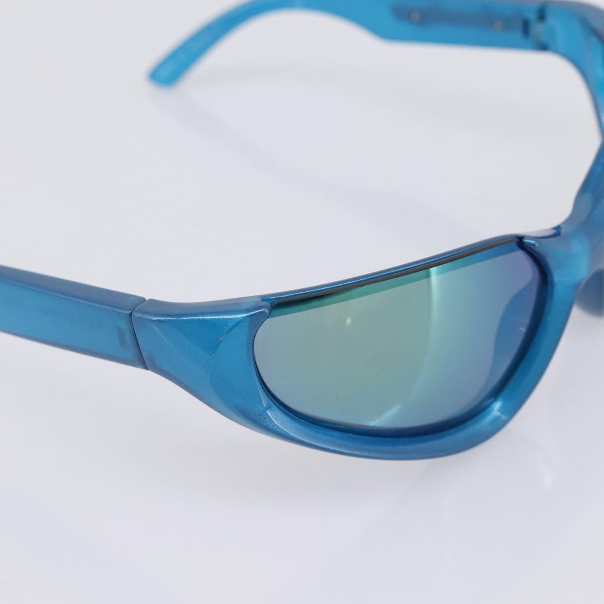 BALENCIAGA Sunglasses Plastic Blue Silver Auth 203373M