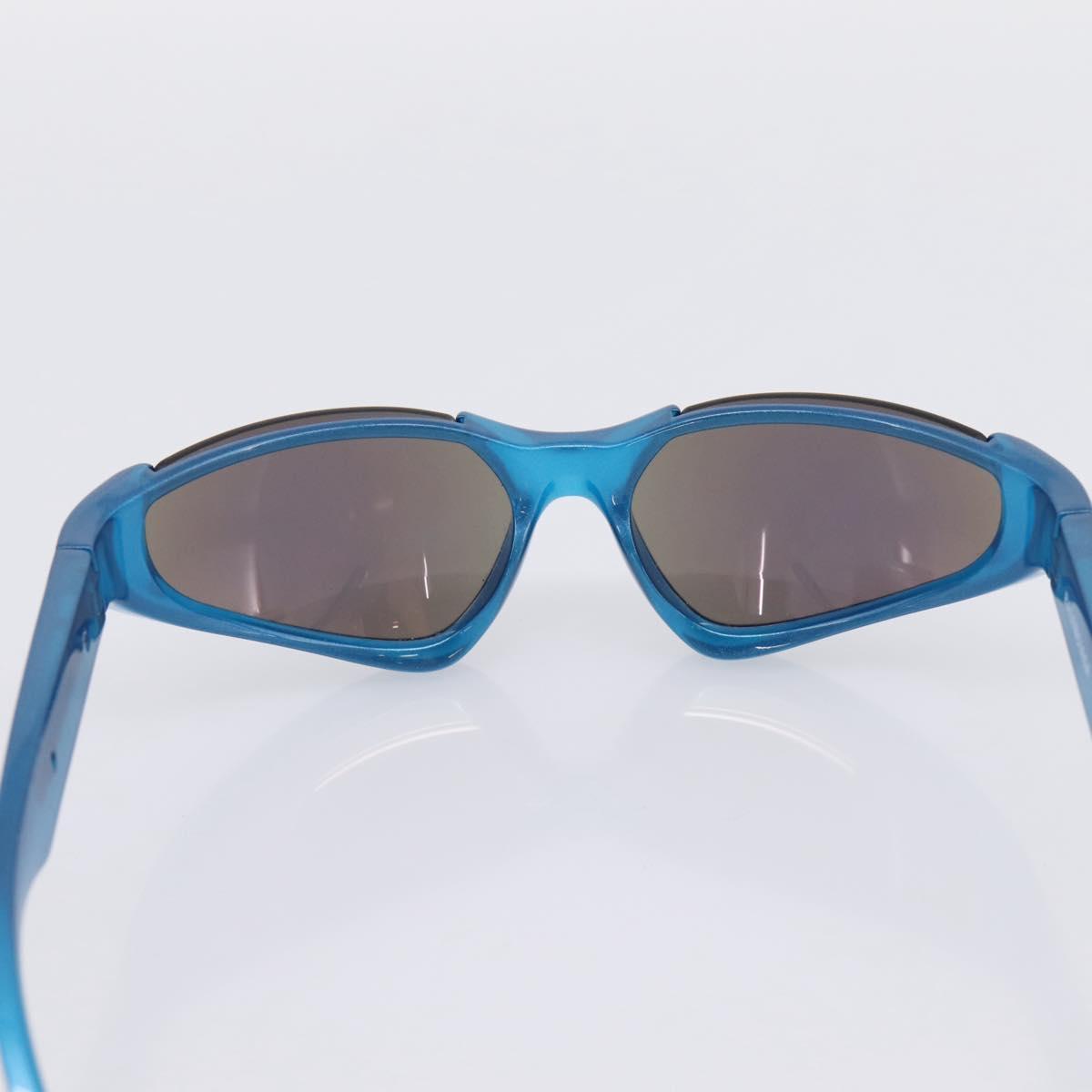 BALENCIAGA Sunglasses Plastic Blue Silver Auth 203373M