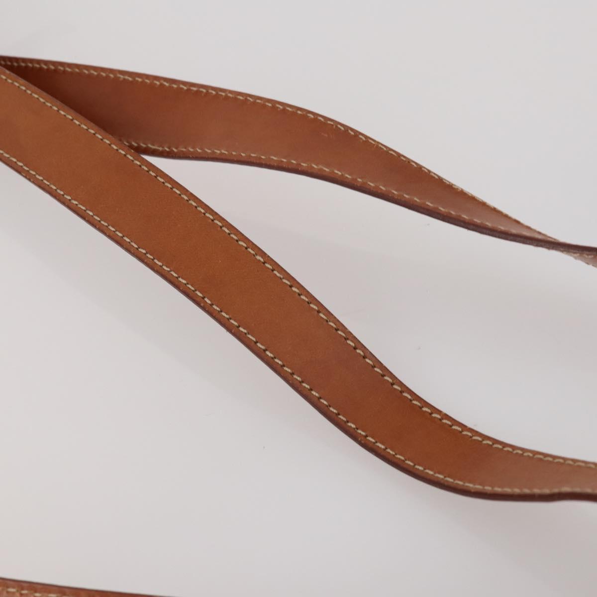 CELINE Macadam Canvas Shoulder Bag PVC Leather 3 Set Brown Beige Auth 203379