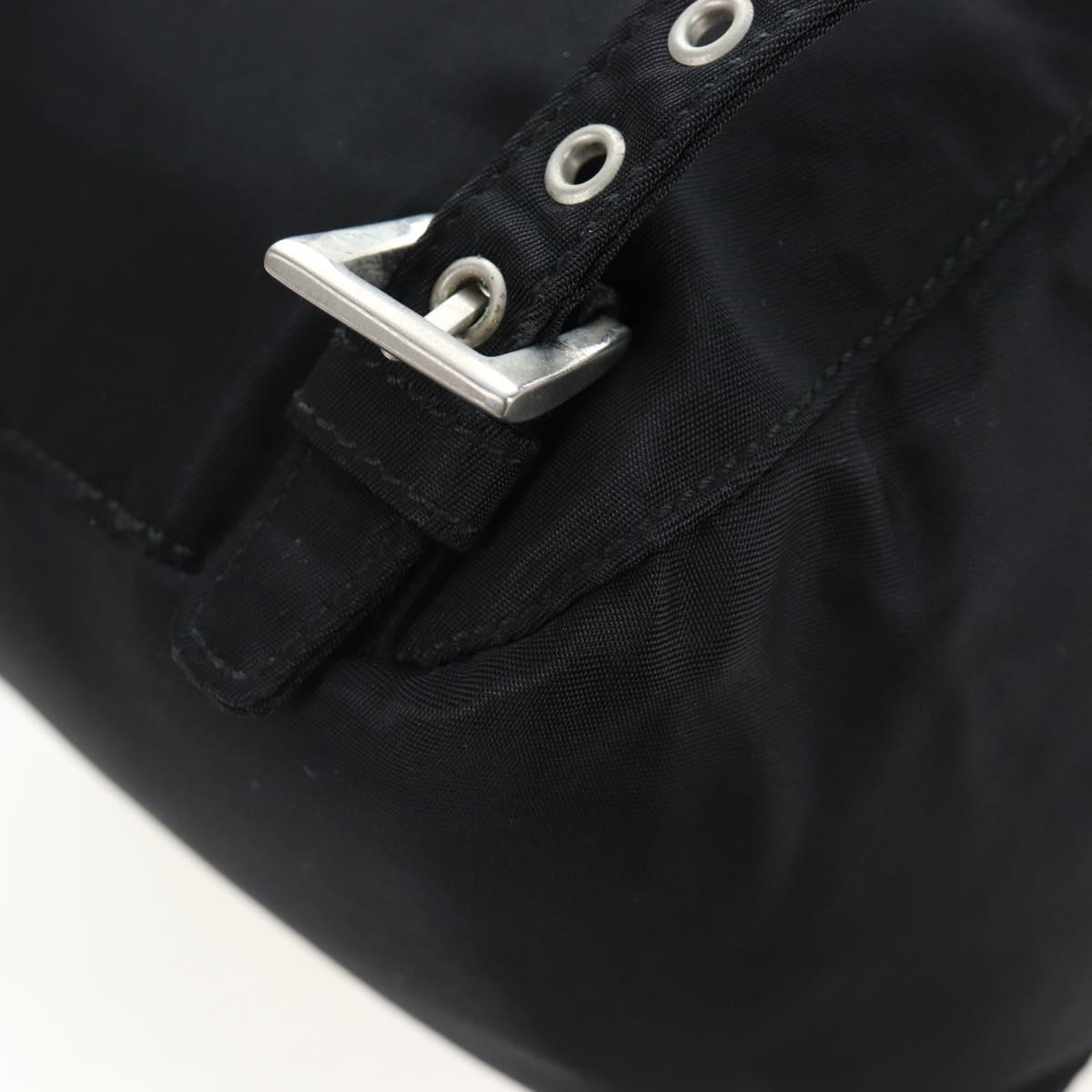 PRADA Backpack Nylon Black Silver Auth 203389A
