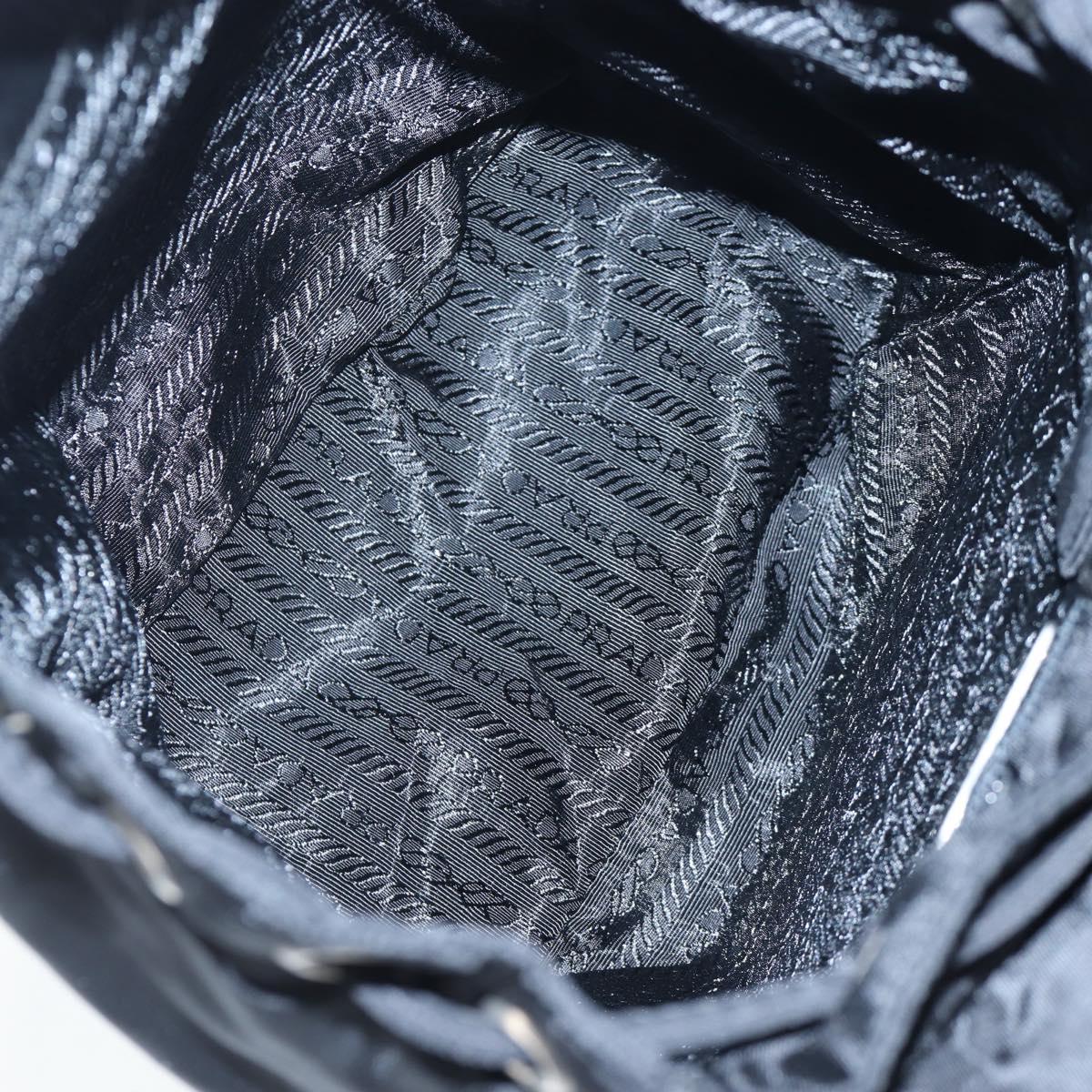 PRADA Backpack Nylon Black Silver Auth 203389A