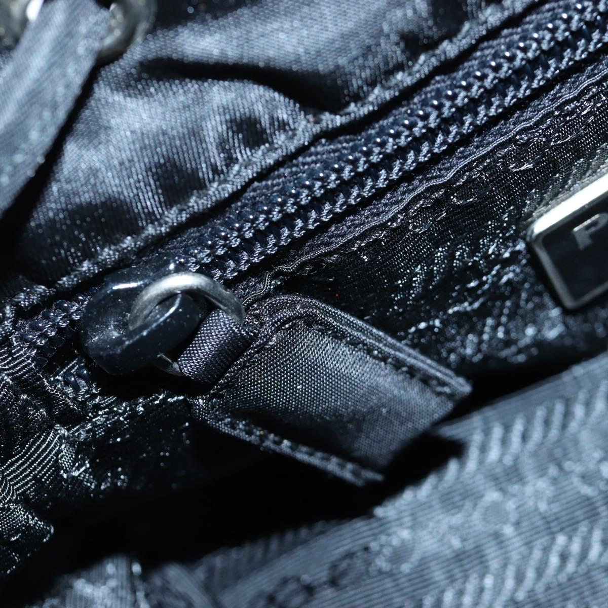 PRADA Backpack Nylon Black Silver Auth 203389A