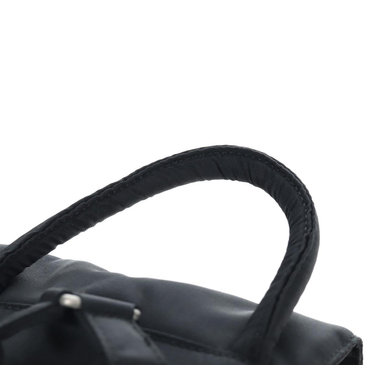PRADA Backpack Nylon Black Silver Auth 203389A