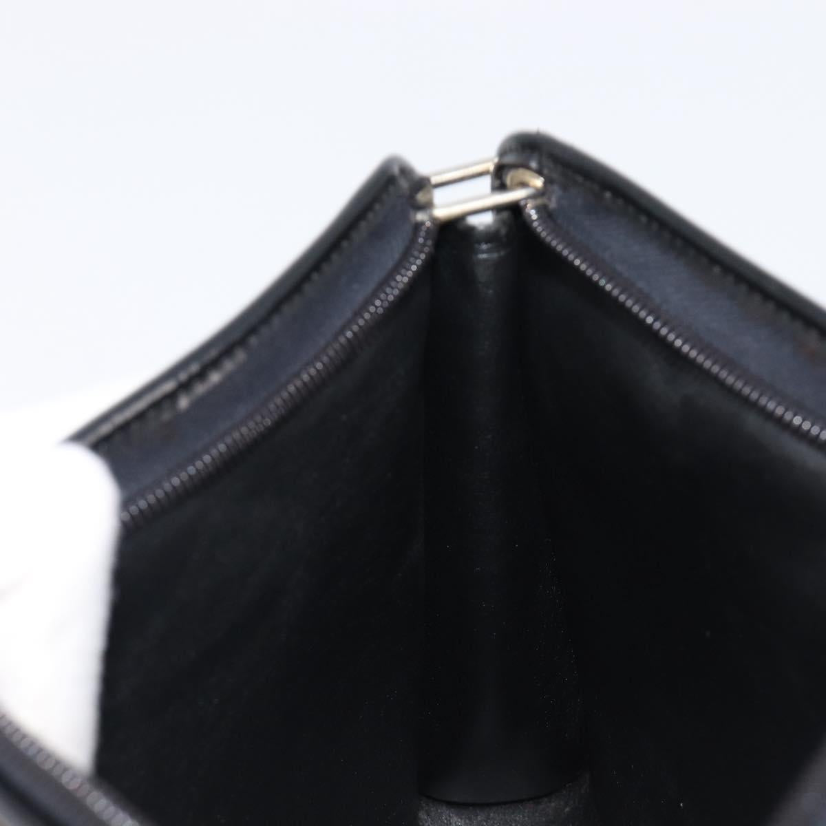 Christian Dior Trotter Canvas Shoulder Bag Navy Gold Auth 203401