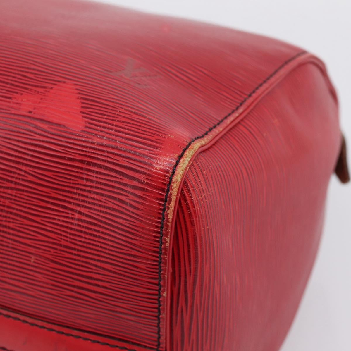 LOUIS VUITTON Epi Speedy 35 Hand Bag Castilian Red M42997 LV Auth 203411