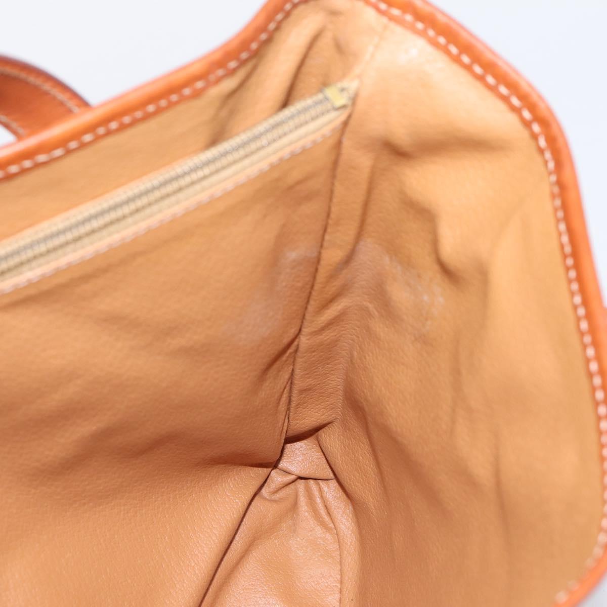 CELINE Macadam Canvas Tote Bag PVC Leather Brown Gold Auth 203435A