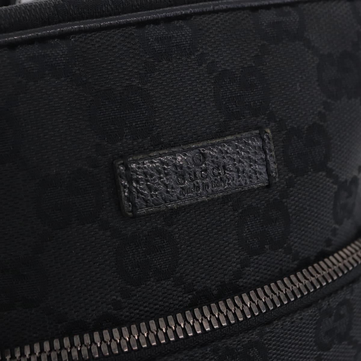 GUCCI GG Canvas Shoulder Bag Black Silver 03136 Auth 203437A