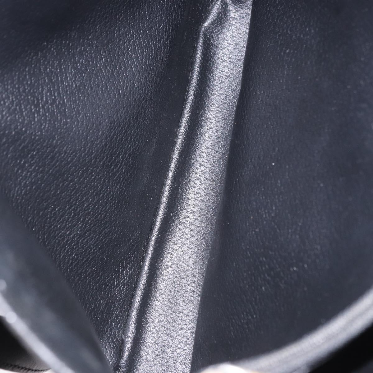 CELINE Macadam Canvas Tote Bag PVC Leather Black Gold Auth 203439V