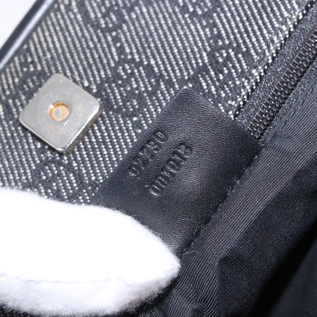 GUCCI GG Canvas Tote Bag Black Gold 92730 Auth 203446V