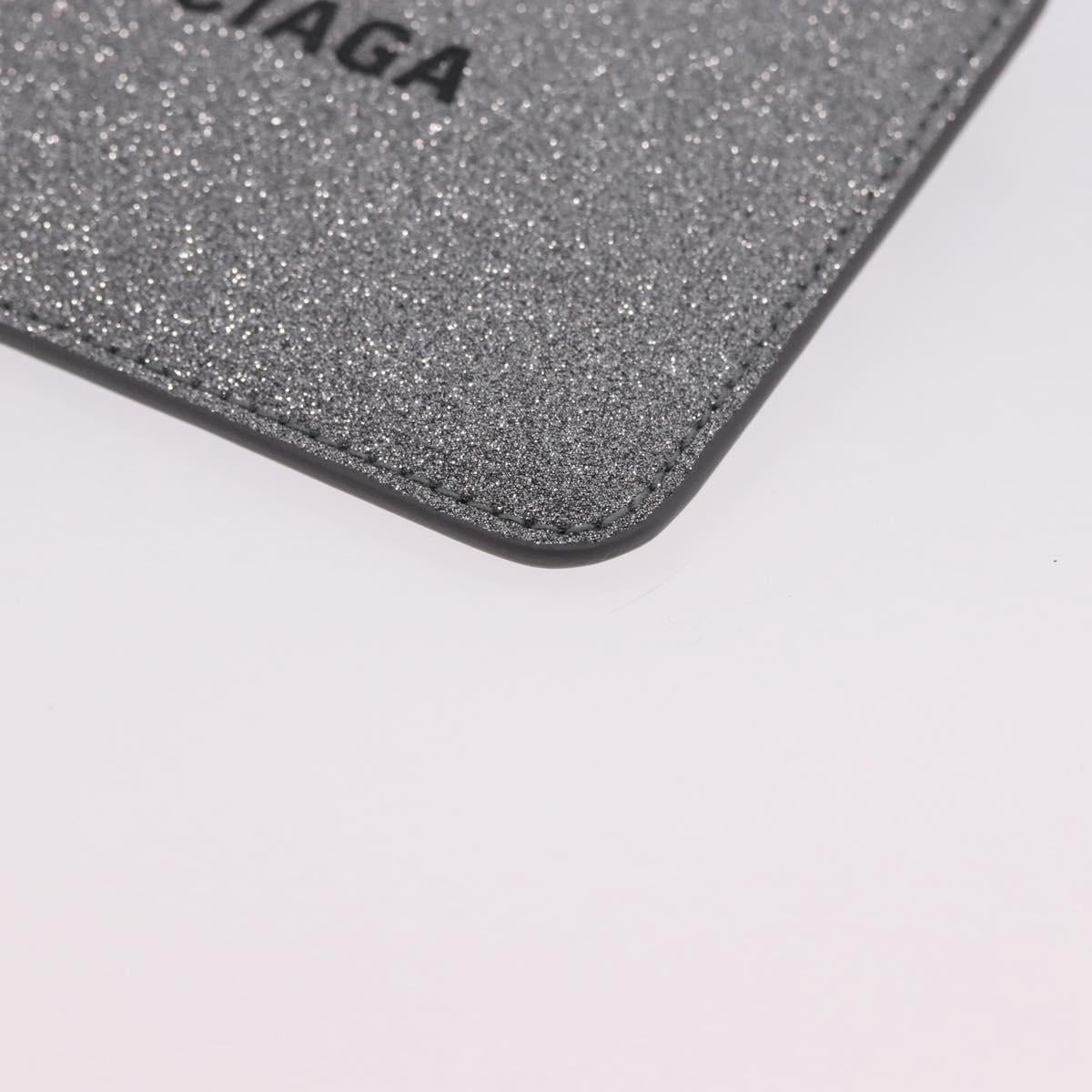 BALENCIAGA Every Day Coin Purse Leather Silver 581306 Auth 203452V