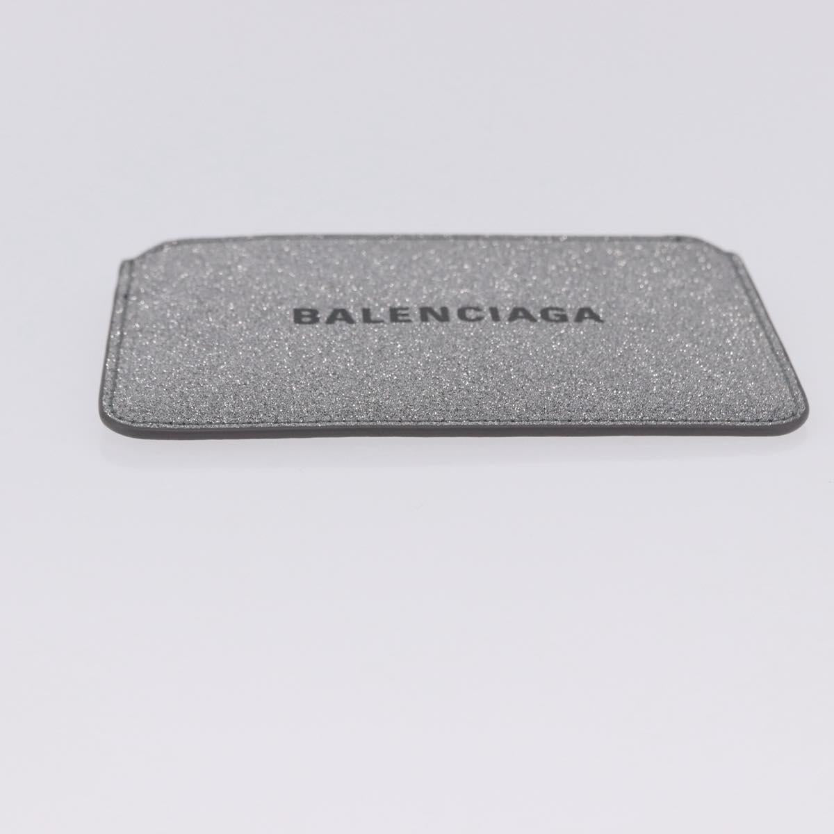 BALENCIAGA Every Day Coin Purse Leather Silver 581306 Auth 203452V